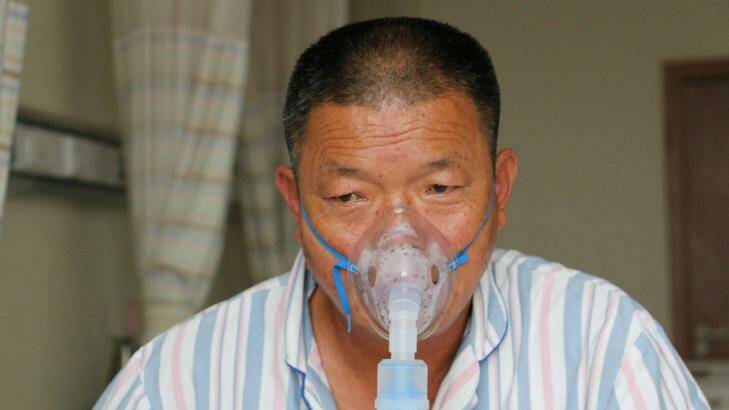 Lung cancer patient Tian Jinpu, 57, smoked two packs of cigarettes a day. Photo: Supplied