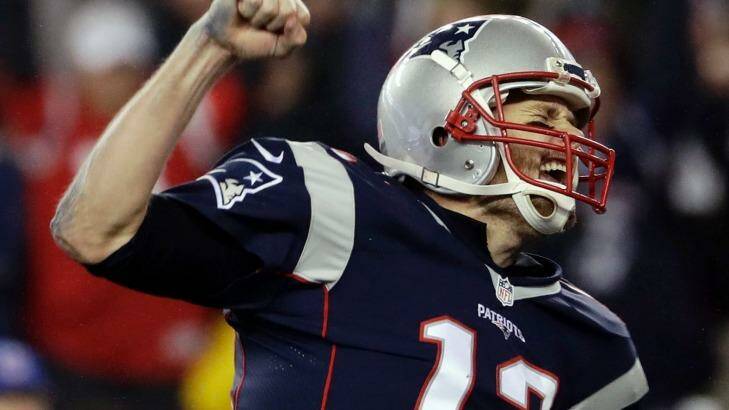 Bound for the Super Bowl: New England Patriots quarterback Tom Brady.  Photo: Matt Slocum