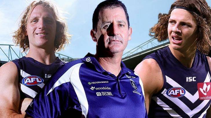 David Mundy, Ross Lyon and Nat Fyfe are key to any Freo revival in 2017. Photo: Supplied