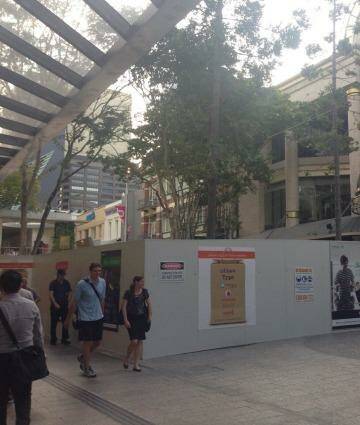 Brisbane's Queen Street Mall remains a construction site just three weeks out from G20. Photo: Kim Stephens
