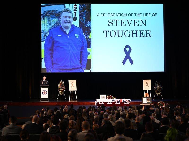 Paramedic Steven Tougher was killed while taking his meal break at a McDonald's in Sydney. (Dean Lewins/AAP PHOTOS)