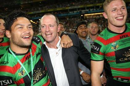 Returning the favour: Issac Luke wants to give Rabbitohs coach Michael Maguire a premiership ring. Photo: Brendan Esposito