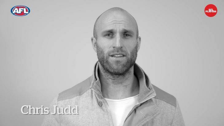 Chris Judd in a video to be launched on Saturday night in a bid to tackle homophobia. Photo: AFLPA