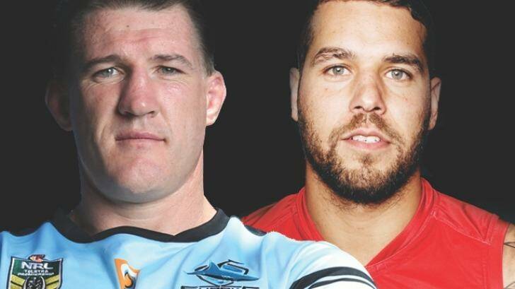 Big weekend: Sharks captain Paul Gallen and Swans star Lance Franklin. Photo: Louise Kennerley, James Brickwood