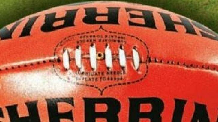 Countdown: The Sherrin footy is ready for another season. 