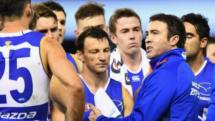 North Melbourne coach Brad Scott has questioned the umpires' integrity.  Photo: Quinn Rooney