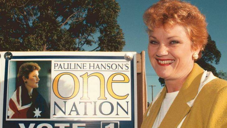 Pauline Hanson during the 1998 Queensland state election campaign. Photo: Steve Holland