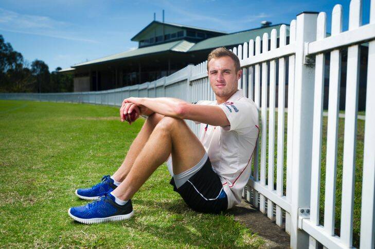 English cricketer Charlie Morris will play for Tuggeranong in the Cricket ACT first grade competition. Photo: Dion Georgopoulos