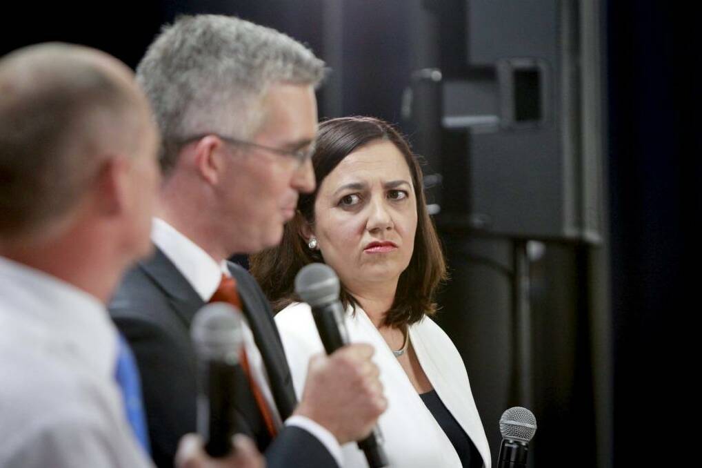 Opposition Leader Annastacia Palaszscuk says Newman was making 'very serious allegations' at The People's Forum on Friday night. Photo: Renee Melides