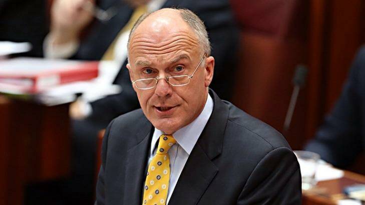 Government leader in the Senate Eric Abetz opposes same-sex marriage.  Photo: Andrew Meares