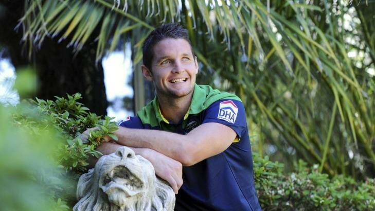 Jarrod Croker after being announced as Canberra Raiders captain at Canberra Zoo on Friday. Photo: Graham Tidy 