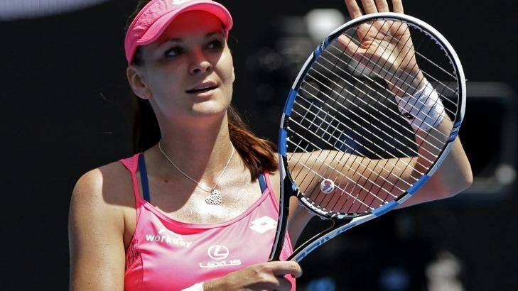 Agnieszka Radwanska blasted her way to the final in Sydney on Thursday. Photo: Aaron Favila