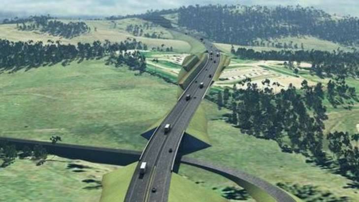 An artist's impression of the Toowoomba Bypass. Photo: Supplied