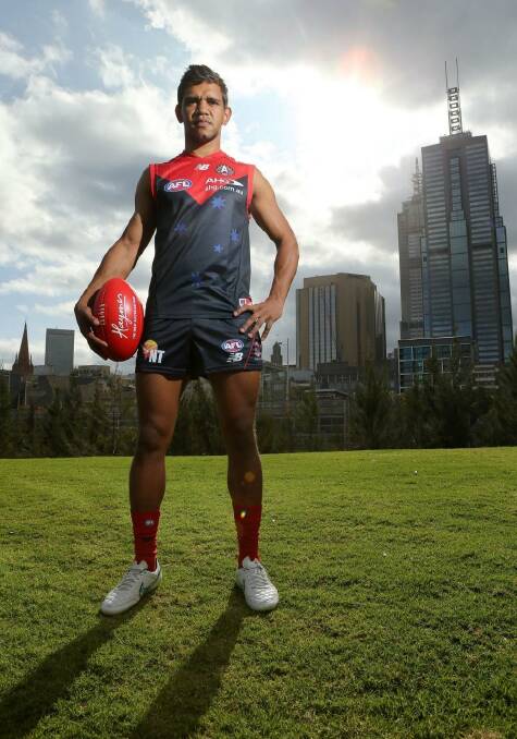 Holding the line: Neville Jetta is thriving in Melbourne's defence. Photo: Pat Scala