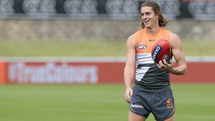 Jack Steele says he would like to be a Giants player for life.  Photo: Jeffrey Chan