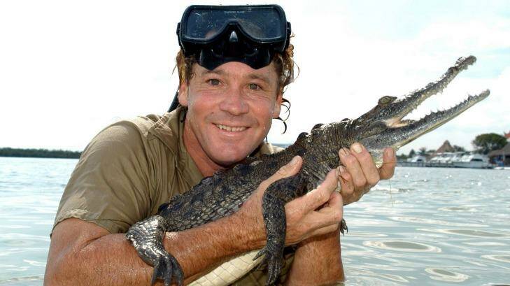 Steve Irwin starring in his Crocodile Hunter Diaries TV program.