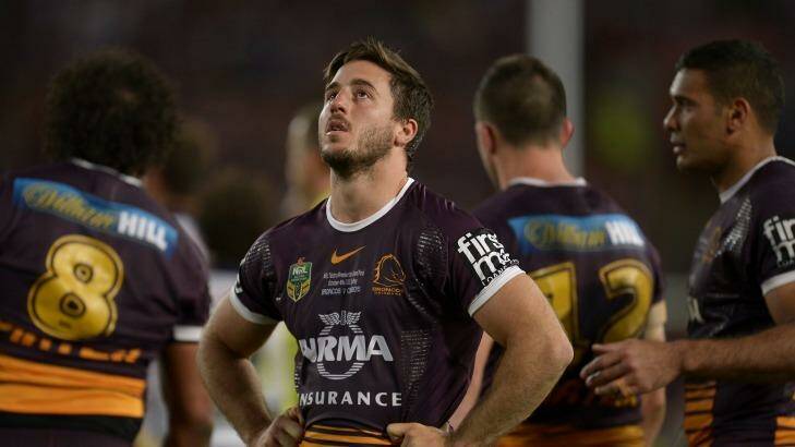 A game to forget: Ben Hunt reacts after defeat to the Cowboys. Photo: Brett Hemmings