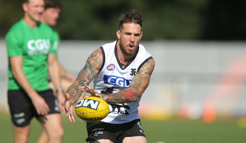 Having learnt a harsh lesson about playing when injured last year, Dane Swan is determined not to waste another season Photo: Pat Scala