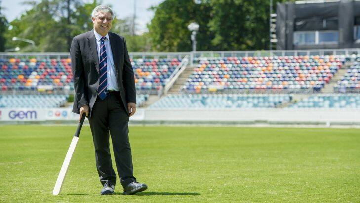 Sport 
 Cricket ACT boss Mark Vergano retires  after 13 years as chief executive.
The Canberra Times  
Date:  08 december 2014
Photo Jay Cronan