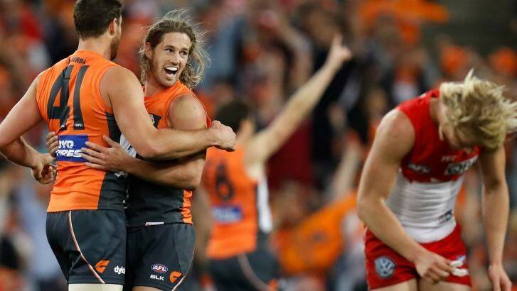 GWS celebrate a September victory against the Sydney Swans. Will they be celebrating ultimate success in 2017? Photo: AFL Media/Getty Images