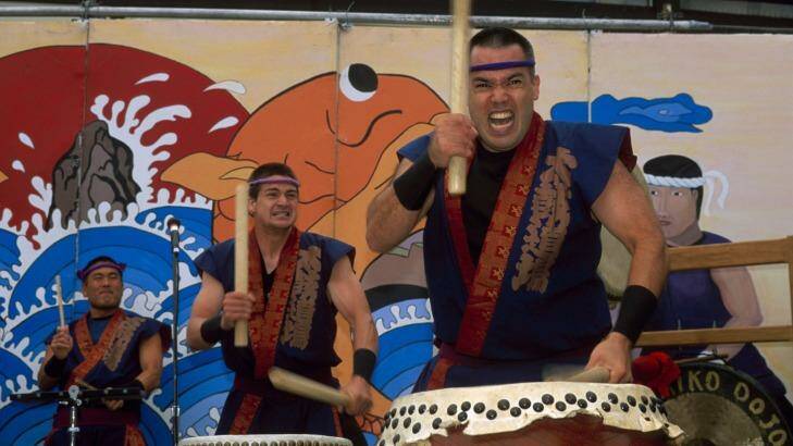 Taiko drummers during the annual Nihonmachi festival in Japantown.  Photo: Alamy 