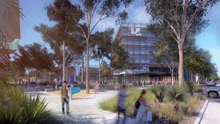 Artists' impression of the Mill at Moreton Bay development, which will include a University of the Sunshine Coast campus. Photo: MBRC