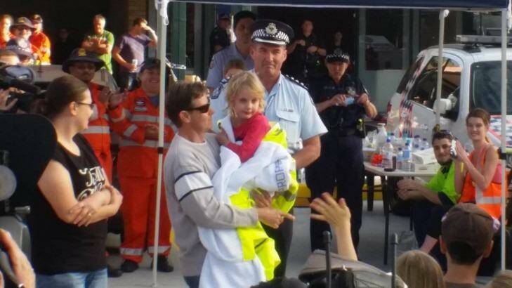 Five-year-old Jocelyn Lewis found safe and well after she went missing for almost 24 hours. Photo: Abbey Goodman