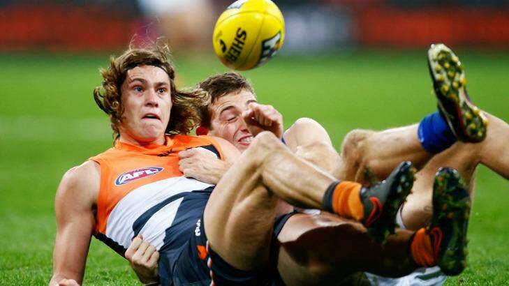 Feeling at home: Giants youngster Jack Steele. Photo: Matt King (AFL Media)