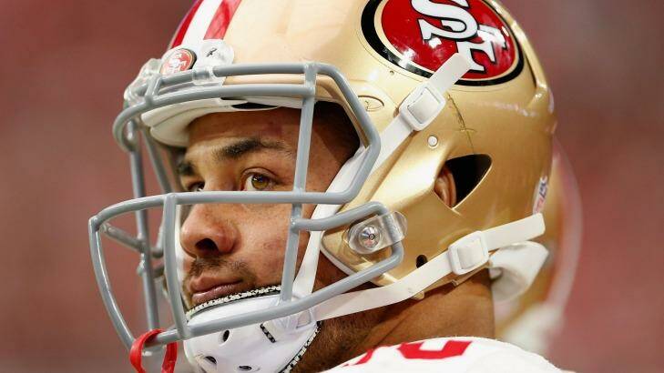 Making a name for himself in a new league: Running back Jarryd Hayne watches from the sidelines during last weekend's loss to the Arizona Cardinals. Photo: Christian Petersen