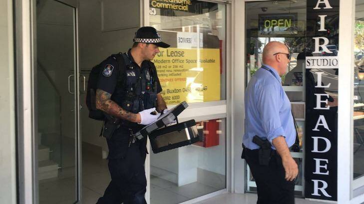 One man was arrested after police raided a building at Southport. Photo: Bianca Stone/Twitter
