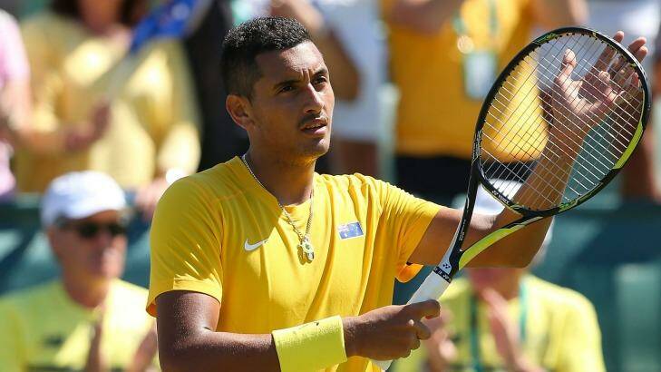 Nick Kyrgios would be a main drawcard to bring Australia's Davis Cup tie against the US to Canberra next year. Photo: Paul Kane