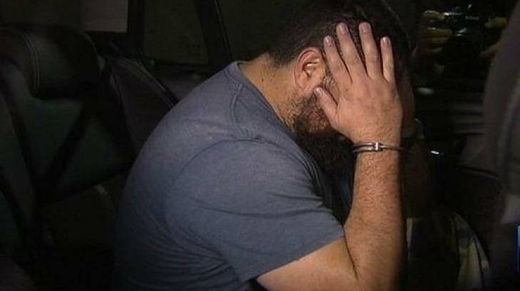 Omar Succarieh after his arrest in September.  Photo: Seven News
