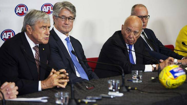 Disgruntled: Rupert Murdoch threw the weight of News Corp behind the AFL after the perceived snub when the NRL and Nine agreed a free-to-air deal. Photo: Simon O'Dwyer