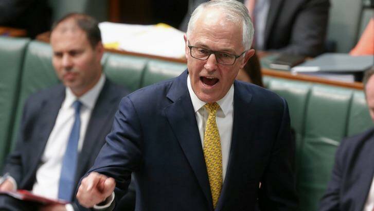 Prime Minister Malcolm Turnbull on Tuesday. Photo: Alex Ellinghausen