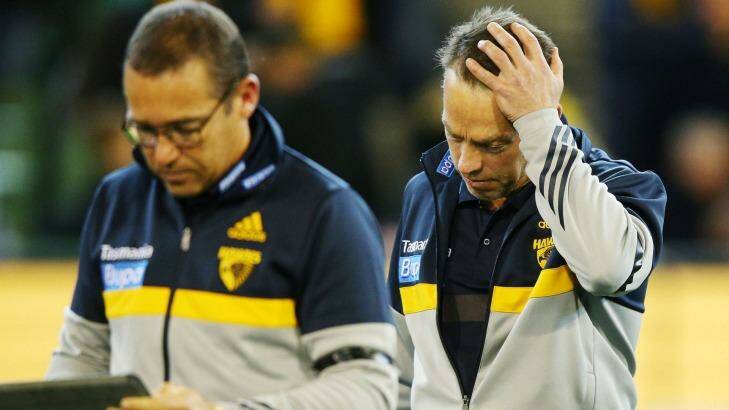 Alastair Clarkson had much to ponder last night. Photo: AFL Media/Getty Images