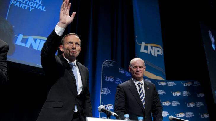 Prime Minister Tony Abbott with Queensland Premier Campbell Newman. Photo: Harrison Saragossi