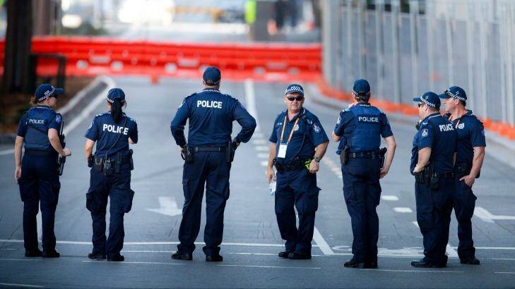 Queensland Police during the G20 in Brisbane in 2014.  Photo: Patrick Hamilton