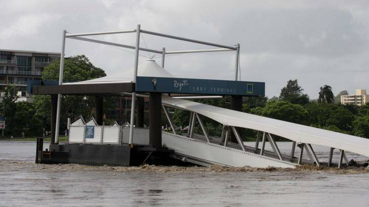 The Regatta City Cat terminal was badly damaged in the 2011 floods. Photo: Michelle Smith