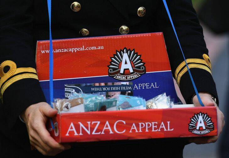 MELBOURNE, AUSTRALIA - APRIL 25:  Anzac badges are for sale during the round five AFL match between the Essendon Bombers and the Collingwood Magpies at Melbourne Cricket Ground on April 25, 2017 in Melbourne, Australia.  (Photo by Quinn Rooney/Getty Images) Photo: Getty Images