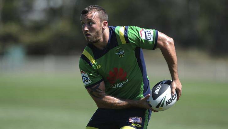 The jury is out on whether Englishman Josh Hodgson can solve the Raiders’ long-term problem at hooker. Photo: Graham Tidy