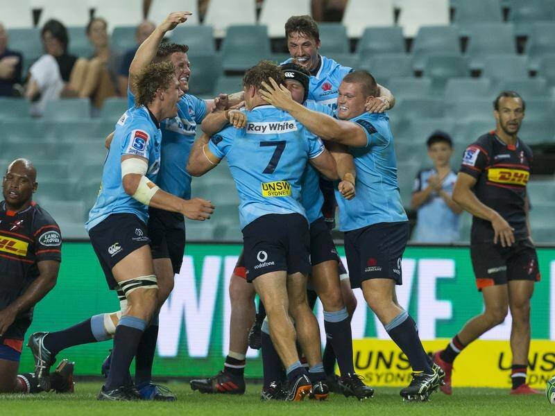 The Waratahs have scored a last-gasp 34-27 win over the Stormers in their Super Rugby season opener.