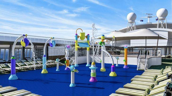 P&O Pacific Dawn artist's impression of the waterpark. Photo: Supplied