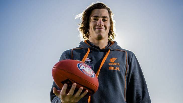 Jack Steele's chances of an AFL debut have risen along with the Giants' injury toll. Photo: Jamila Toderas