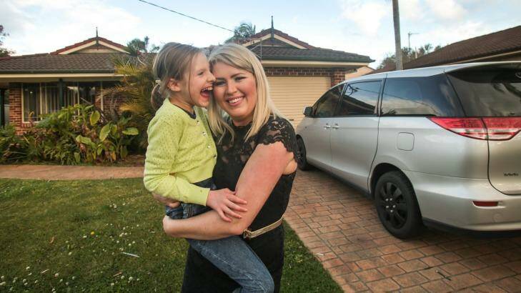 Refused entry: Melissa Smith and her daughter Lili.   Photo: Adam McLean