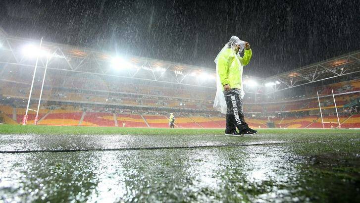 General view of Suncorp before the Trans-Tasman Test match between the Australia Kangaroos and the New Zealand Kiwis was postponed. Photo: Chris Hyde