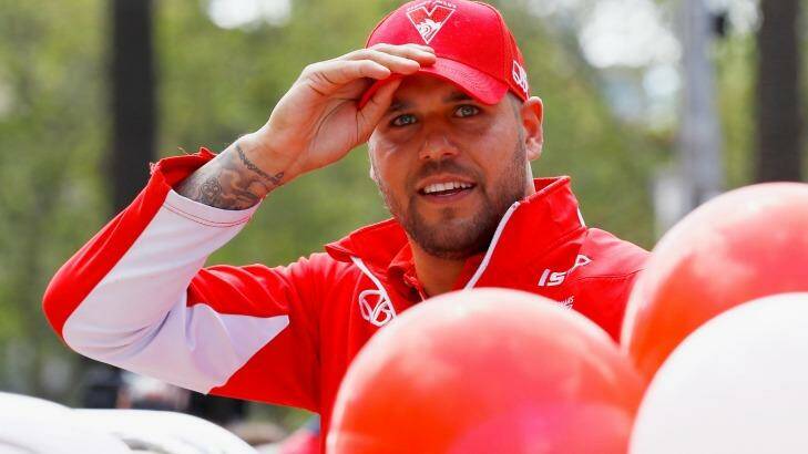 Buddy Franklin is a veteran of grand final parades. Photo: Darrian Traynor