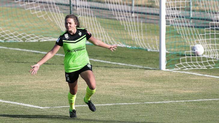 Big decision: Jenna McCormick remains passionate about playing soccer for Canberra United. Photo: Jeffrey Chan
