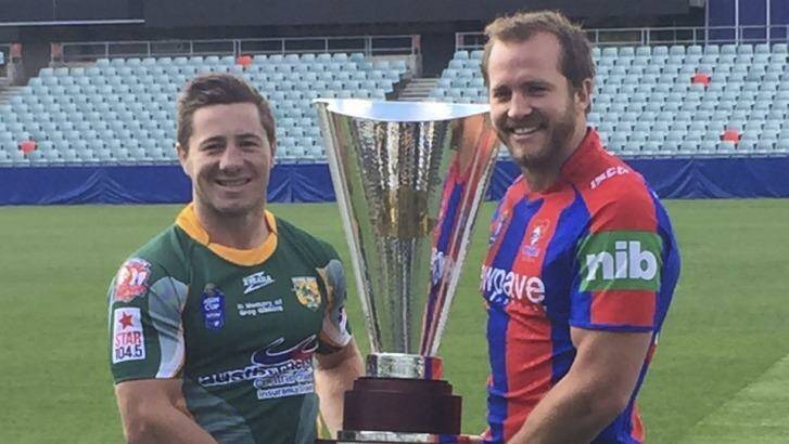 End of the line: Clint Newton, right, will retire after Sunday's NSW Cup grand final with Mitch Williams' Wyong Roos side. Photo: Adrian Proszenko