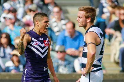 Michael Walters should be fit to play in Ross Lyon's 200th game. Photo: Scott Barbour