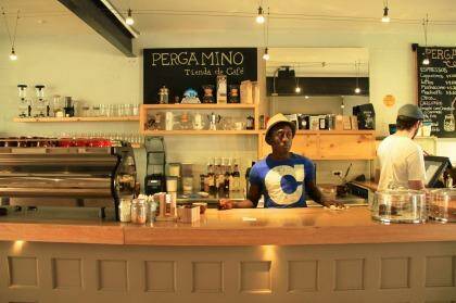 Pergamino cafe, Medellin, Colombia where the coffee is superb. Photo: Sheriden Rhodes